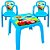 Conjunto Mesa com 2 Cadeiras Infantil Decorada de Usual Plastic 57 x 57 x 45 cm - Modelo: Azul Carros - Imagem 1