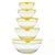 Conjunto de 5 Bowls Bon Gourmet de Vidro com Tampa de Plástico Amarelo - Ref. 25622 - Imagem 1
