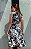 Vestido Feminino Midi Godê Estampado Preto e Branco - Imagem 2