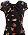 Vestido Feminino Midi Com Laço Florido Preto - Imagem 2