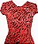 Vestido Feminino Midi Com Laço Vermelho Estampado - Imagem 3