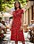 Vestido Feminino Midi Com Laço Vermelho Estampado - Imagem 1