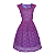 Vestido Feminino Pregas Renda Roxo - Imagem 1