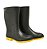 Bota Pvc Cano Médio Sem Forro Preta/Amarela Vulcabras - Imagem 1
