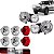KIT Jogo de farol lanternas e pisca L200 Sport Outdoor Savana 2004 A 2011 - Imagem 1