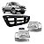 Kit Farol Grade Preta Pisca Ford Ranger 1998 a 2003 - Imagem 1