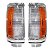 Kit Farol e Lanterna Pisca L200 Quadrada 1999 2000 2001 2002 2003 Cromada - Imagem 3