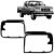 Moldura do Farol F1000 F4000 1996 a 1998 Preta / Cinza - Imagem 1