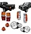 Kit Farol E Lanterna L200 Frente Quadrada 1999 À 2003 - Imagem 2