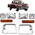 Kit de Farol e Pisca Ford F1000 e F4000 1996 a 1998 com Aro Cromado - Imagem 1