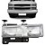 Farol Principal Cromado Chevrolet Silverado 1997 a 2004 - Imagem 1