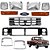 Kit de Frente Grade Moldura Cromada F1000 e F4000 1996 a 1998 Farol Pisca Painel - Imagem 1