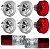 Kit de 8 Lanterna L200 Sport / Outdoor e Savana 2004 a 2012 Pisca / Freio e de Ré - Imagem 1