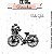 Carimbo Coleção Cute Girl - Bicicleta 2028 - Imagem 1