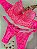 CONJUNTO PERSONALIZAVEL CROPPED TULE BORDADO CORAÇÃO ROSA NEON - Imagem 1