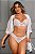 KIT CONJUNTO SUTIÃ E CALCINHA + ROBE Y7146 BRANCO - Imagem 2