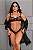 KIT CONJUNTO SUTIÃ E CALCINHA + ROBE Y7146 PRETO - Imagem 3