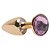 PLUG METAL DOURADO COM PEDRA ROSA DRA ZEFERINA HARD - Imagem 1