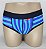 CUECA COM ABERTURA TRASEIRA LISTRADA AZUL FRANTZ DESIGN - Imagem 1