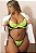 CONJUNTO LUXO CROPPED SEM BOJO COM ARO CALCINHA COM ABERTURA VERDE FLUORESCENTE GG - Imagem 1