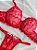 CONJUNTO PERSONALIZAVEL EM TULE FLOR VERMELHO - Imagem 2