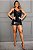 VESTIDO LYCRA METALIZADA COM PASSA FITA LATERAL PRETO Y7133 - Imagem 2