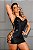VESTIDO LYCRA METALIZADA COM PASSA FITA LATERAL PRETO Y7133 - Imagem 1