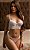 CONJUNTO LUXO CROPPED COM BOJO FEITO EM TULE E RENDA E ELÁSTICO BRANCO - Imagem 4