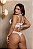 CONJUNTO LUXO CROPPED COM BOJO FEITO EM TULE E RENDA E ELÁSTICO BRANCO - Imagem 9