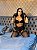 CONJUNTO LUXO + CINTA LIGA ESTILO CORPETE + LUVAS PRETO - Imagem 10