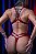 CONJUNTO LUXO SEM BOJO COM ARO EM RENDA E TULE E ABERTURA FRONTAL DELUXE - Imagem 2