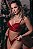 CONJUNTO LUXO CROPPED COM BOJO FEITO EM TULE E RENDA E ELÁSTICO VERMELHO - Imagem 1