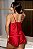 BABY DOLL LUXO EM CETIM E RENDA VERMELHO - Imagem 7