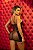 VESTIDO EM MALHA METALIZADA E TULE Y7158 PRETO - Imagem 2