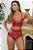 CONJUNTO LUXO ILLUSION ELEGANCIA COM CALCINHA HOT PANT VERMELHO - Imagem 7