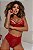 CONJUNTO LUXO ILLUSION ELEGANCIA COM CALCINHA HOT PANT VERMELHO - Imagem 3