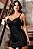 CAMISOLA LUXO EM CETIM COM DETALHES EM RENDA PRETO - Imagem 5