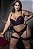 CONJUNTO LUXO CROPPED TRABALHADO EM RENDA FIO COM PERNEIRA E LIGA INVEJA PLUS SIZE - Imagem 1