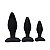 KIT COM 3 PLUG ANAL EM FORMATO CONE DE SILICONE - Imagem 1