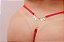 CALCINHA EM RENDA FIO COM STRASS ESCRITA VERMELHO - Imagem 5