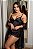 BABY DOLL LUXO EM CETIM E RENDA PRETO - Imagem 5