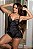 BABY DOLL LUXO EM CETIM E RENDA PRETO - Imagem 3
