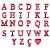 LETRAS VERMELHAS PARA PERSONALIZAR CALCINHA HARD - Imagem 2