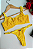 CONJUNTO PERSONALIZAVEL EM RENDA AMARELO INTENSO - Imagem 1