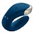 VIBRADOR DE CASAL DE LUXO DOUBLE LOVE SATISFYER AZUL - Imagem 3