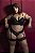 CONJUNTO LUXO CROPPED TRABALHADO EM RENDA FIO COM PERNEIRA E LIGA PRETO PLUS SIZE - Imagem 1