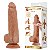 PÊNIS SUPER REALSITA COM DUPLA CAMADA DRACO MARROM 9.2" PRETTY LOVE - Imagem 3