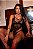 BODY LUXO CHAMEGO PRETO - Imagem 1