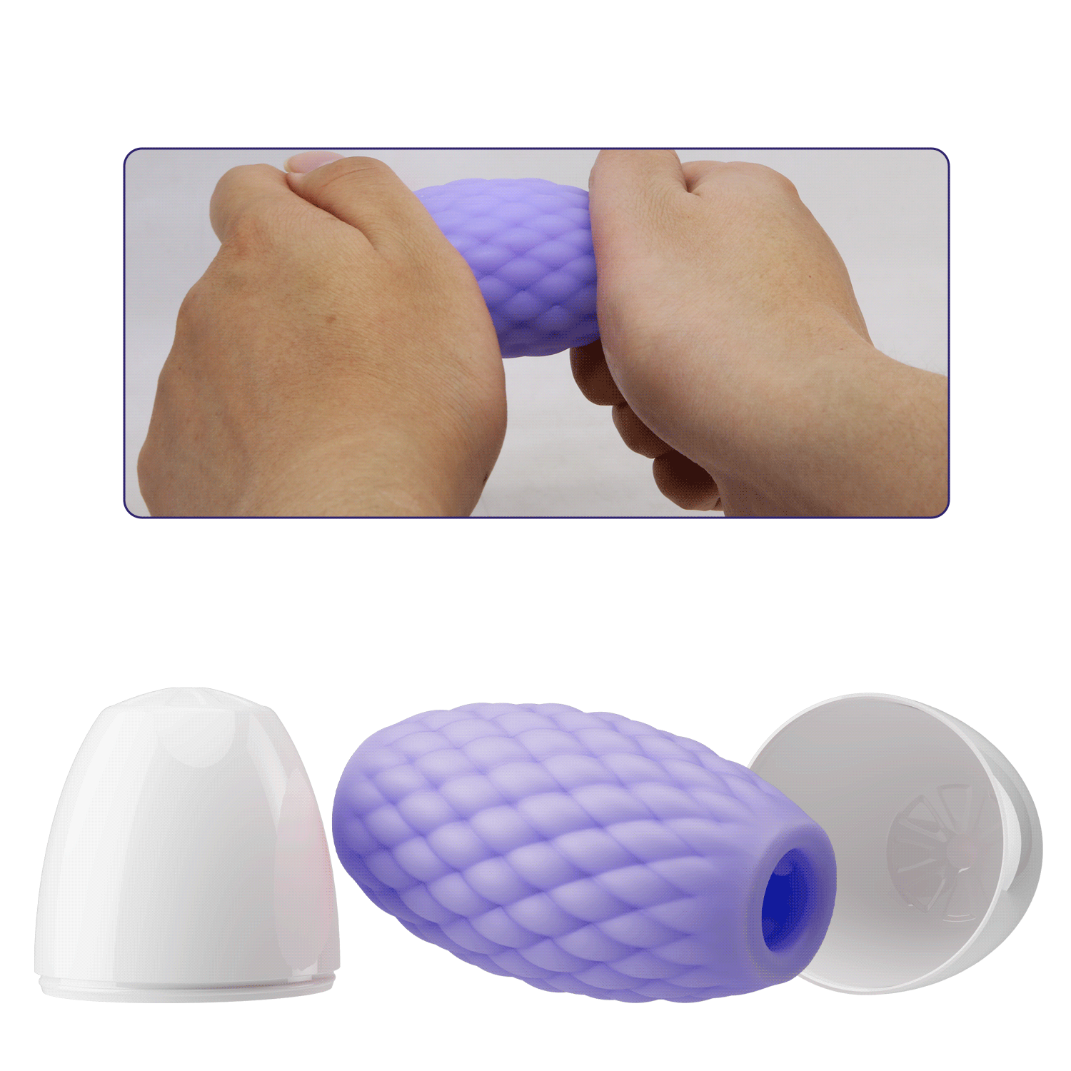 MASTURBADOR EGG VAZADO ROXO EROS PRETTY LOVE - Imagem 3