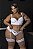 CONJUNTO LUXO CROPPED TRABALHADO EM RENDA FIO COM PERNEIRA E LIGA BRANCO PLUS SIZE - Imagem 1